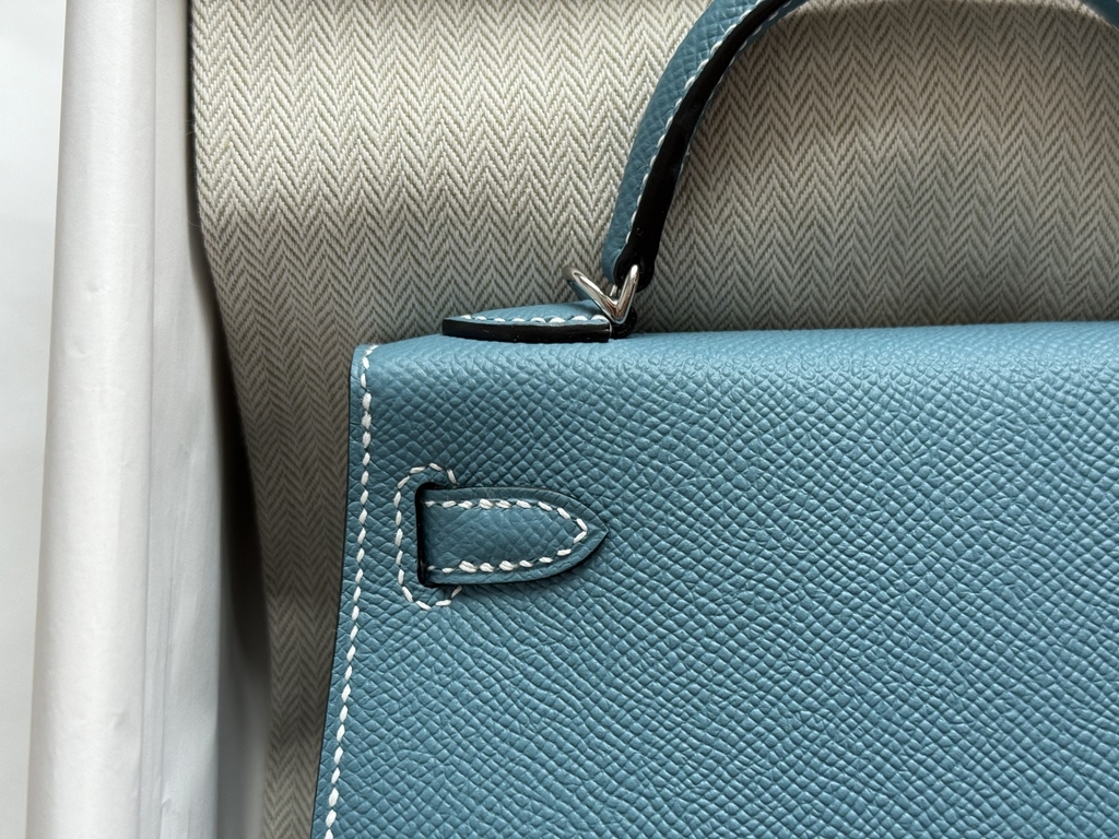 Kelly Mini - New Blue Jeans - Epsom - PHW