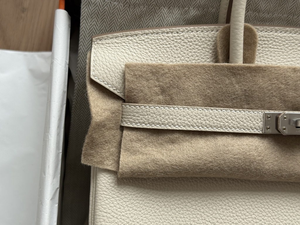 Birkin 25 - Craie- Togo - PHW