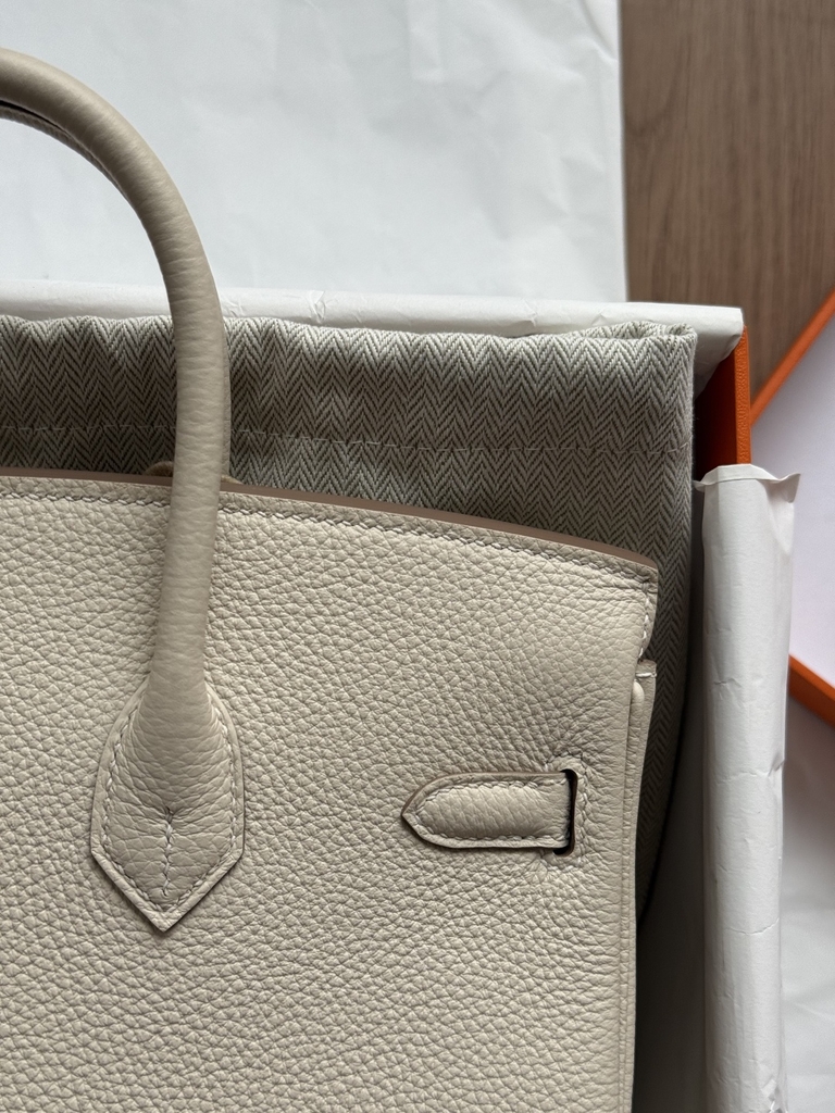 Birkin 25 - Craie- Togo - PHW