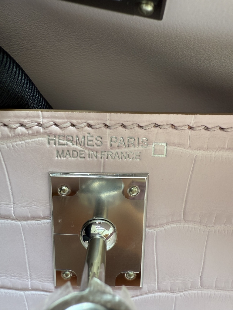 Kelly Mini - Mauve Pale - Matted Alligator - PHW