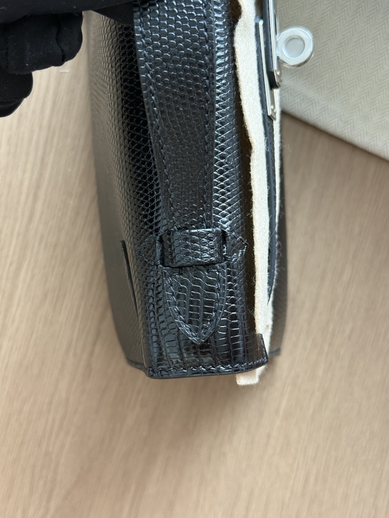 Kelly Pochette - Noir - Lizard - PHW