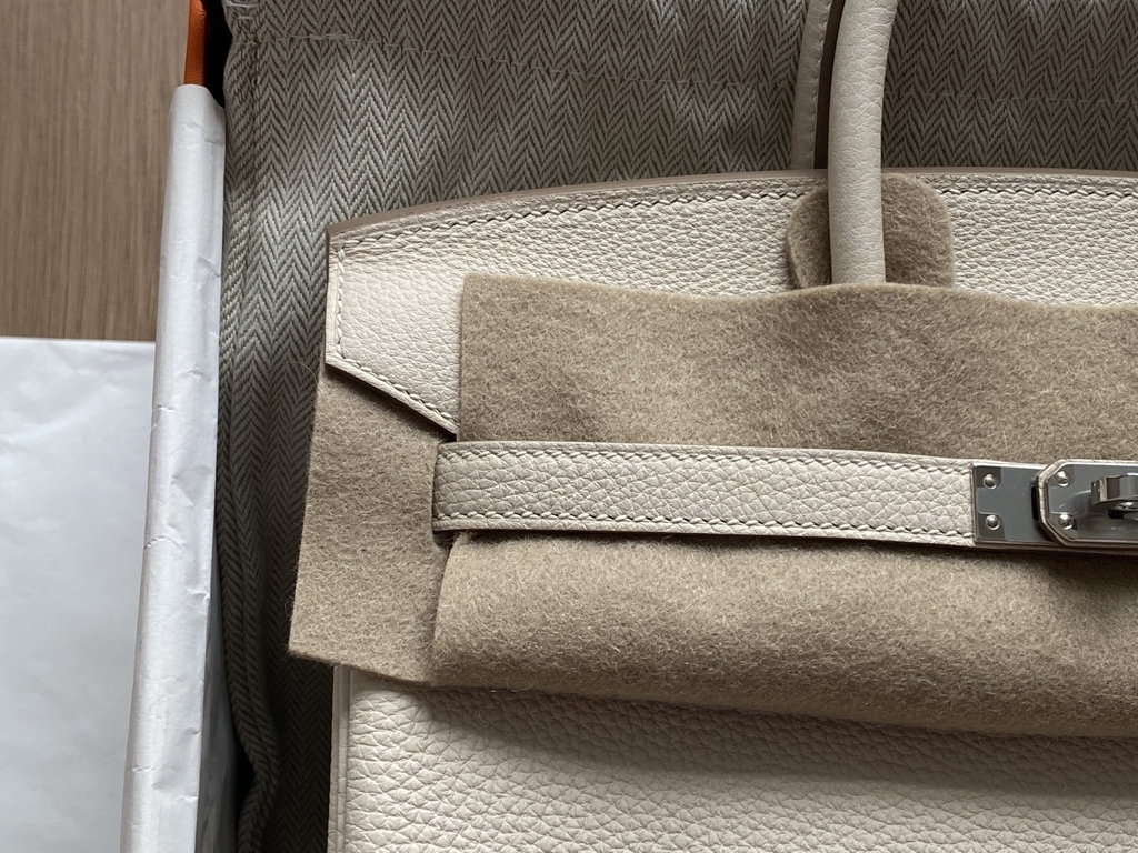 Birkin 25 - Craie - Togo - PHW