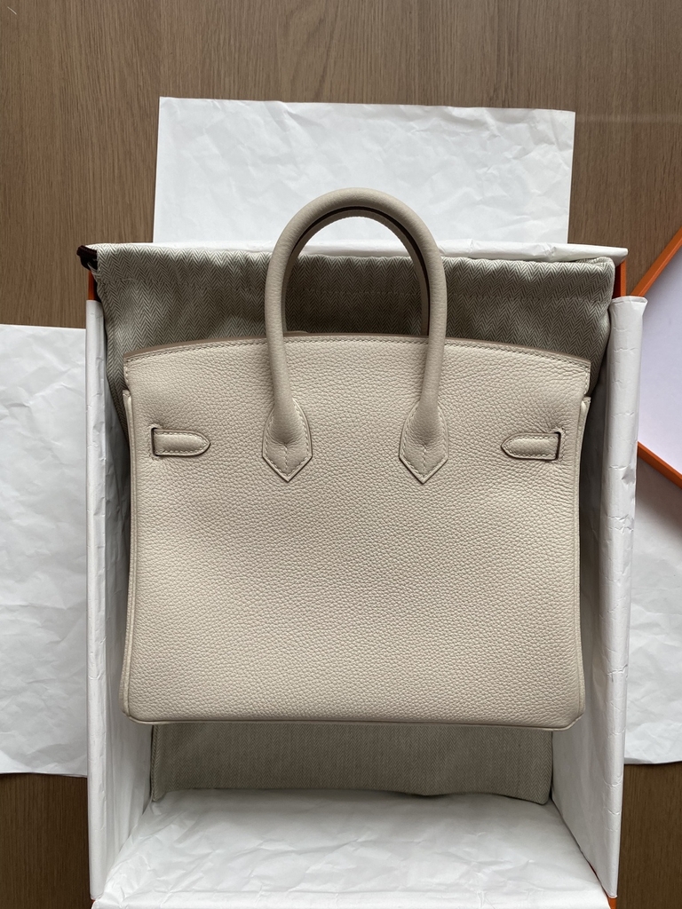 Birkin 25 - Craie - Togo - PHW