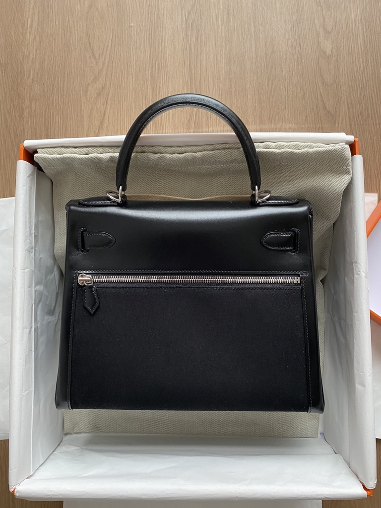 Kelly 28 Lakis - Noir - Box/ Toile - PHW