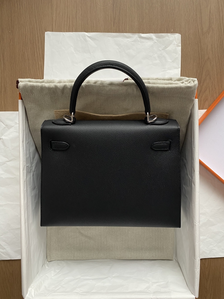 Kelly 25 - Noir - Epsom - PHW