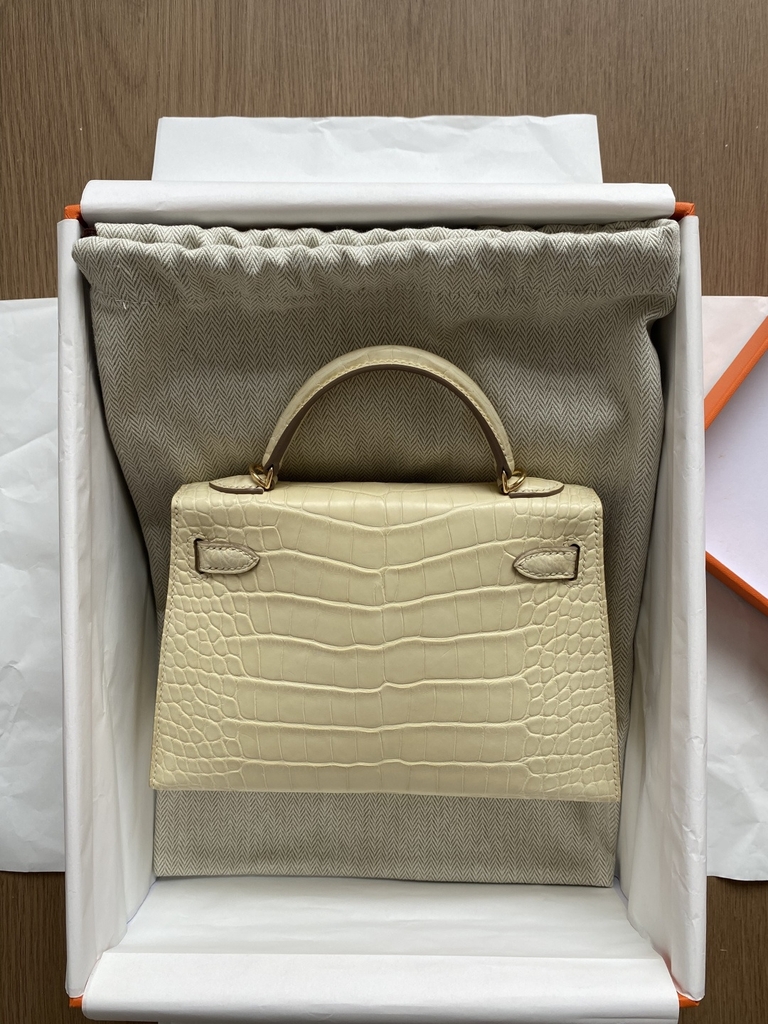 Kelly Mini 2 - Vanilla - Matted Alligator - GHW