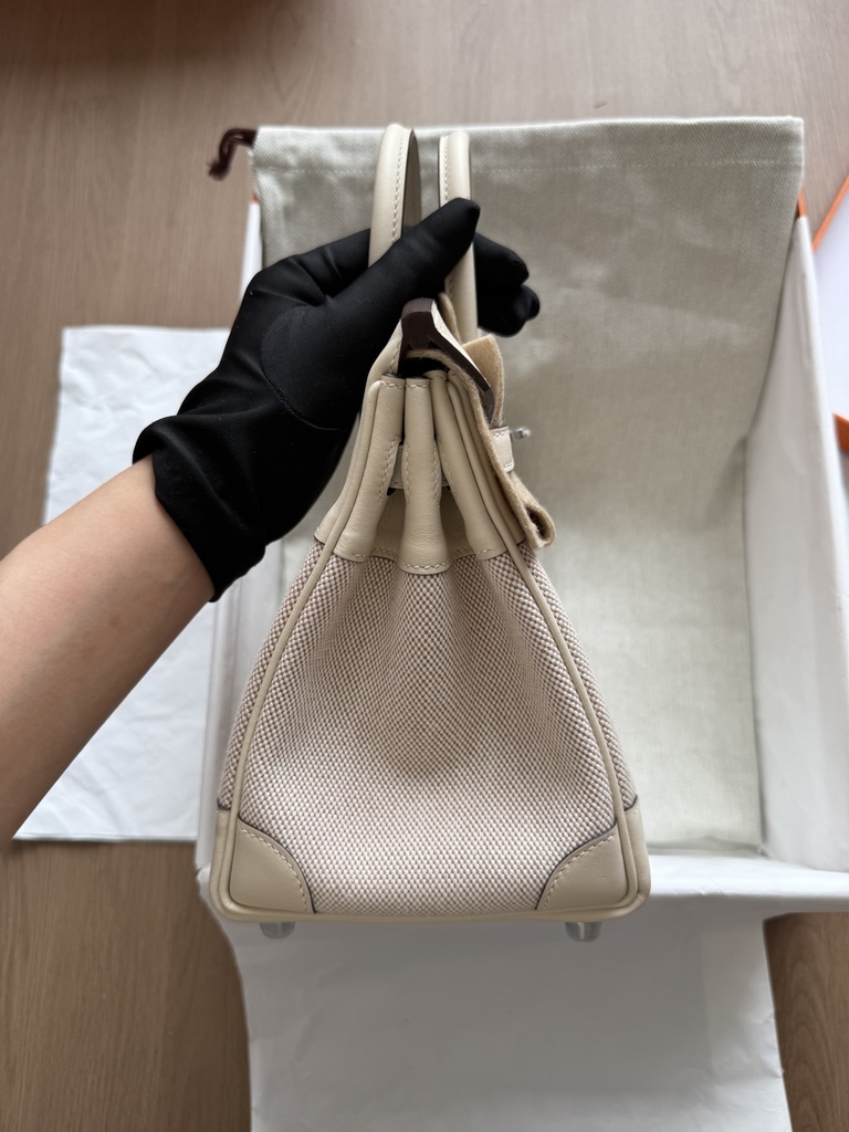 Birkin 25 - Nata- Toile H - PHW