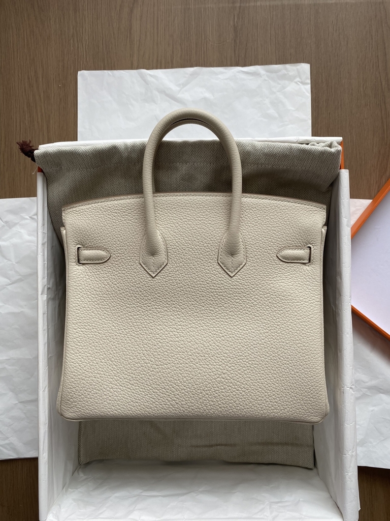 Birkin 25 - Craie - Togo - PHW