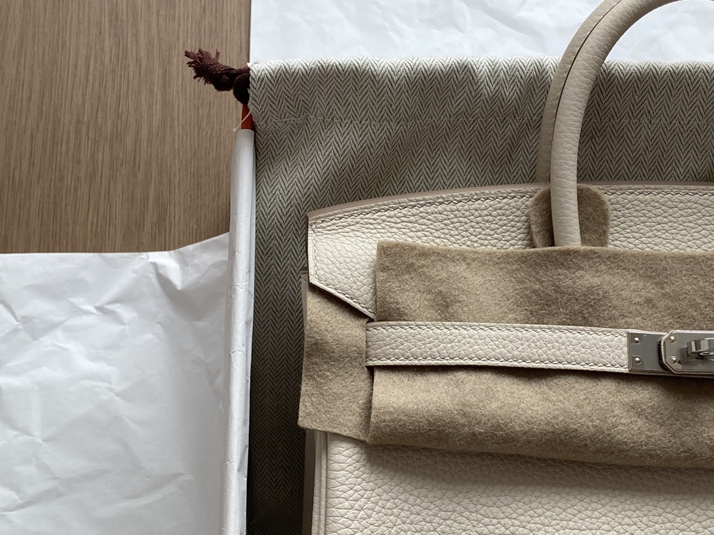 Birkin 25 - Craie - Togo - PHW