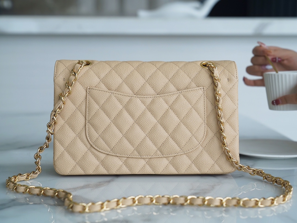 Chanel Classic Flap Medium Bag - Beige