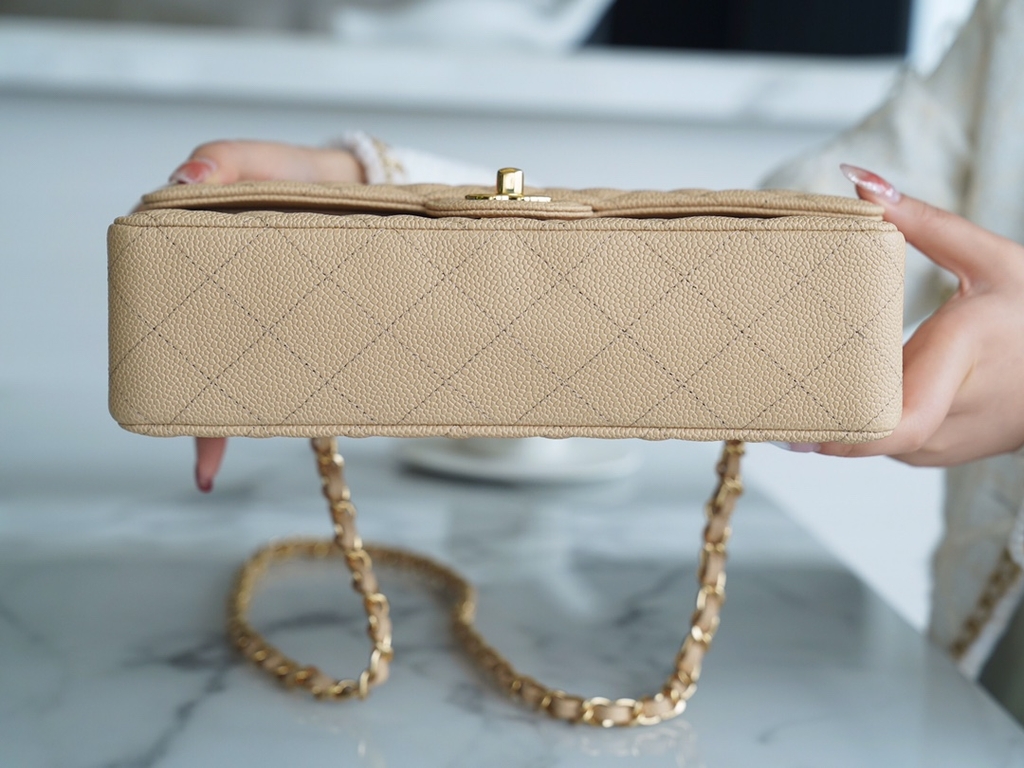 Chanel Classic Flap Medium Bag - Beige