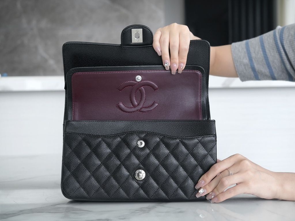 Chanel Classic Flap Medium Black Leather Bag