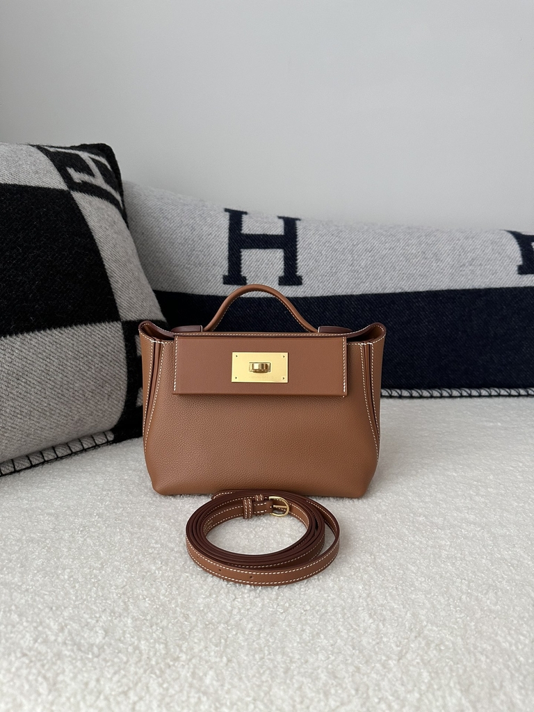 Kelly 2424 Mini 21cm Evercolor Swift Leather CC37 Gold