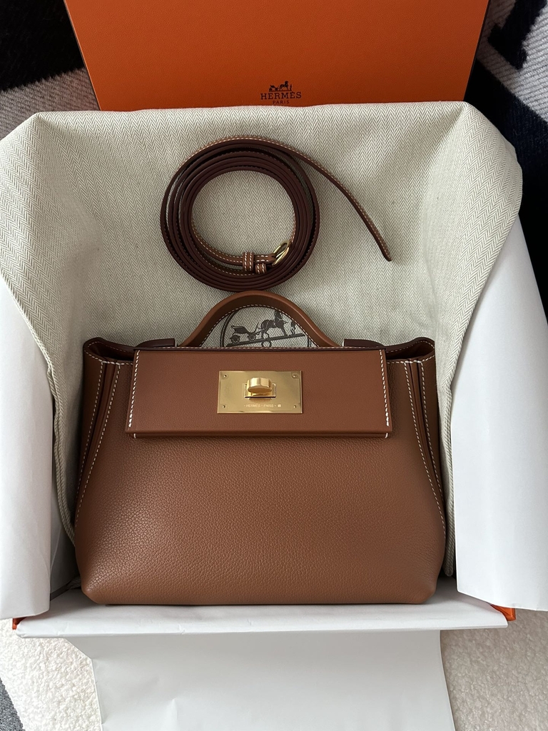 Kelly 2424 Mini 21cm Evercolor Swift Leather CC37 Gold