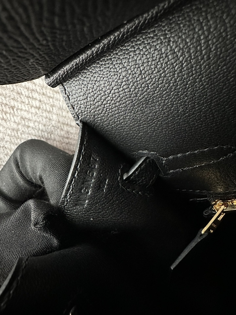 Birkin 25cm, External Stitching, Imported Epsom Leather, CC89 Noir Black with Gold Hardware.