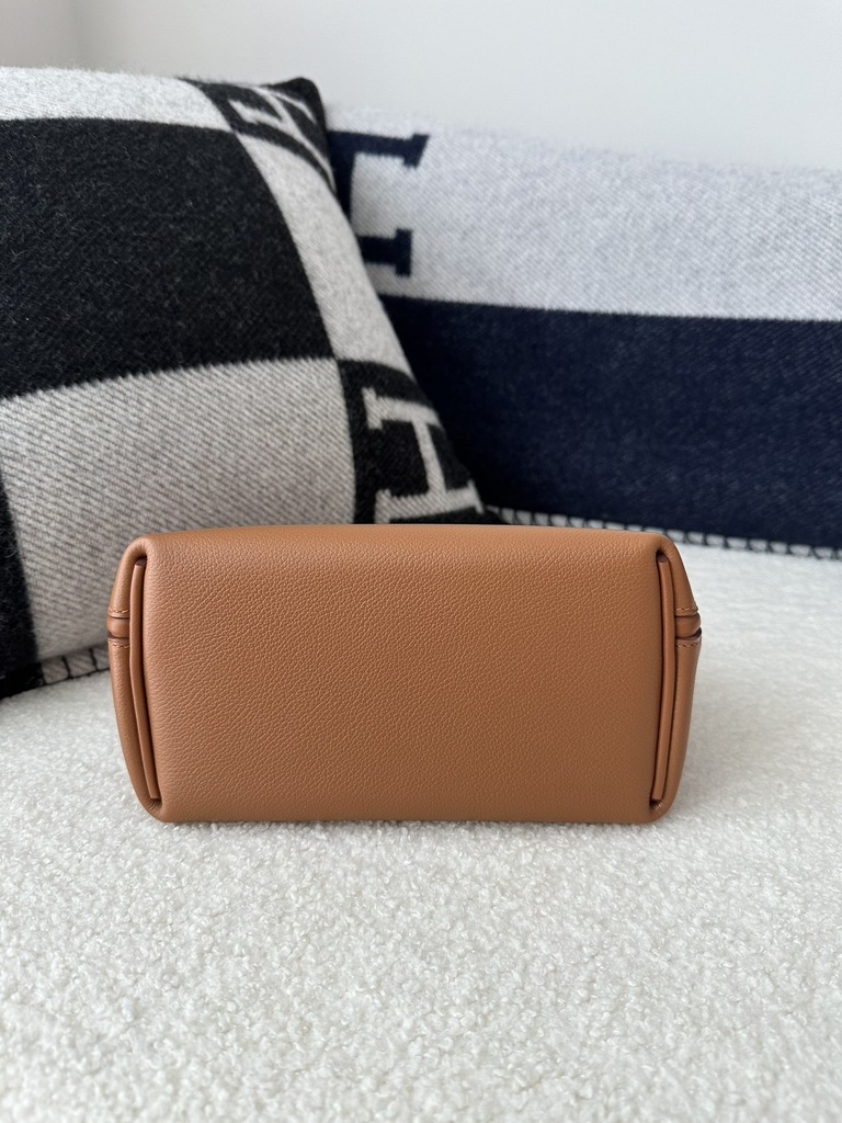 2424 Mini 21cm in Imported Evercolor and Swift Leather, CC37 Gold with Gold Hardware