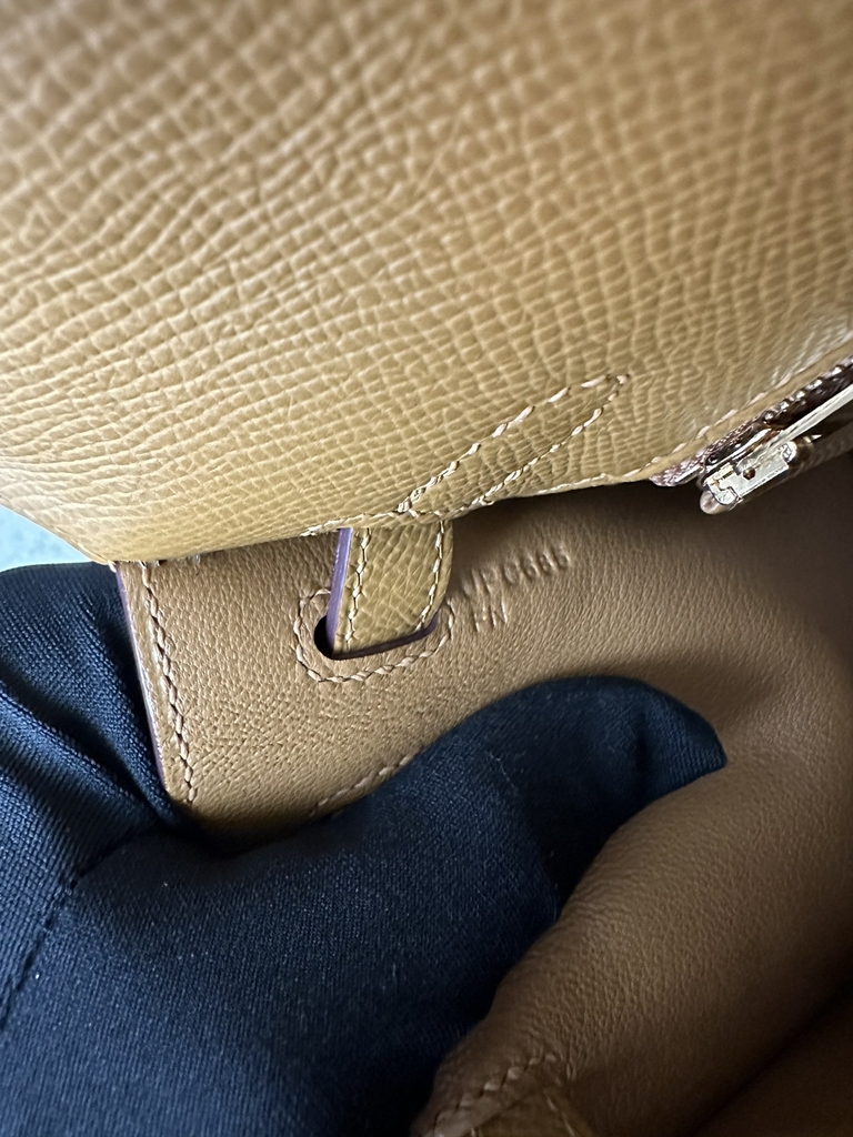 Kelly 25cm in Imported Epsom Grained Leather, 2S Sesame with Gold Hardware