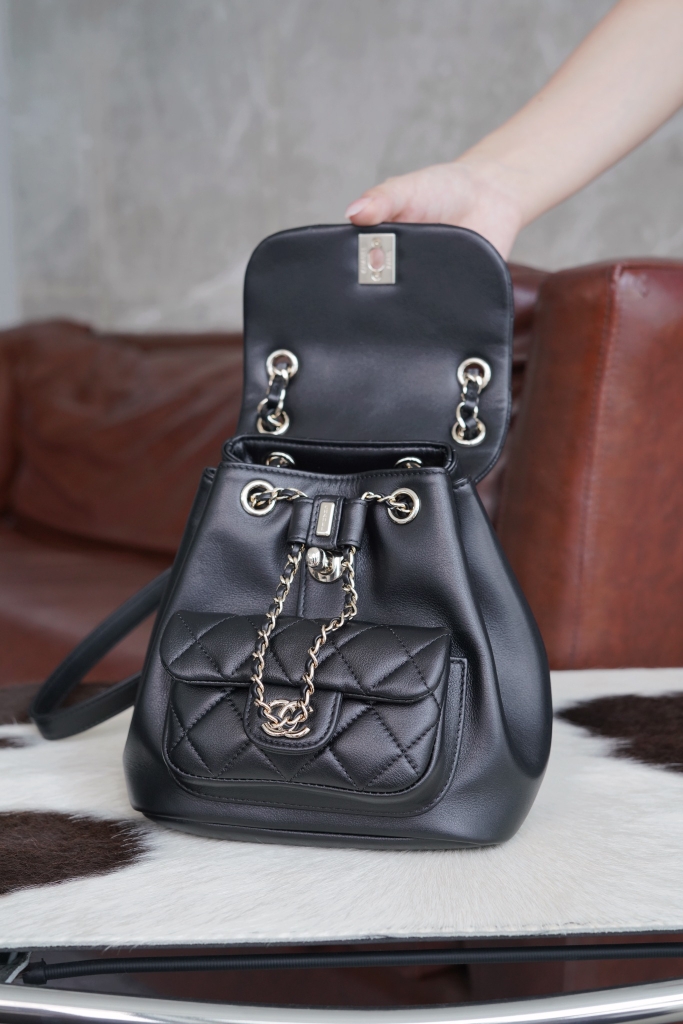 CHANEL 24p DUMAS Black Backpack