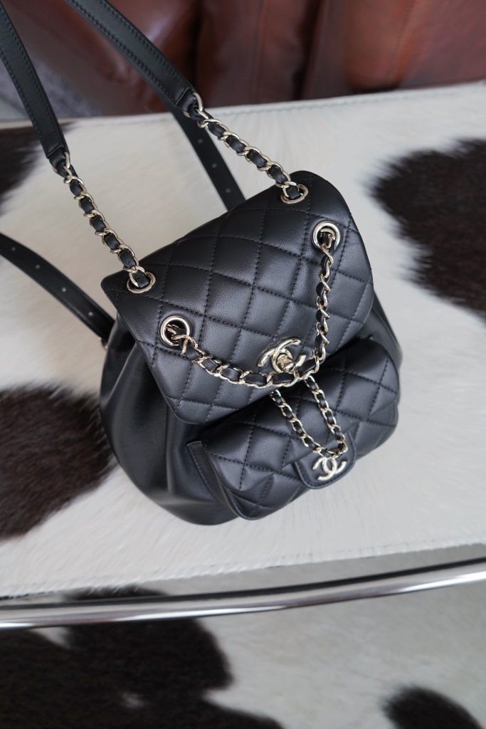 CHANEL 24p DUMAS Black Backpack
