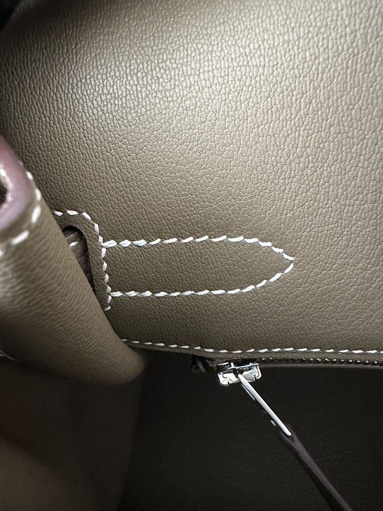 Birkin 30cm in Imported Togo Leather, CK18 Etoupe Grey with Silver Hardware.