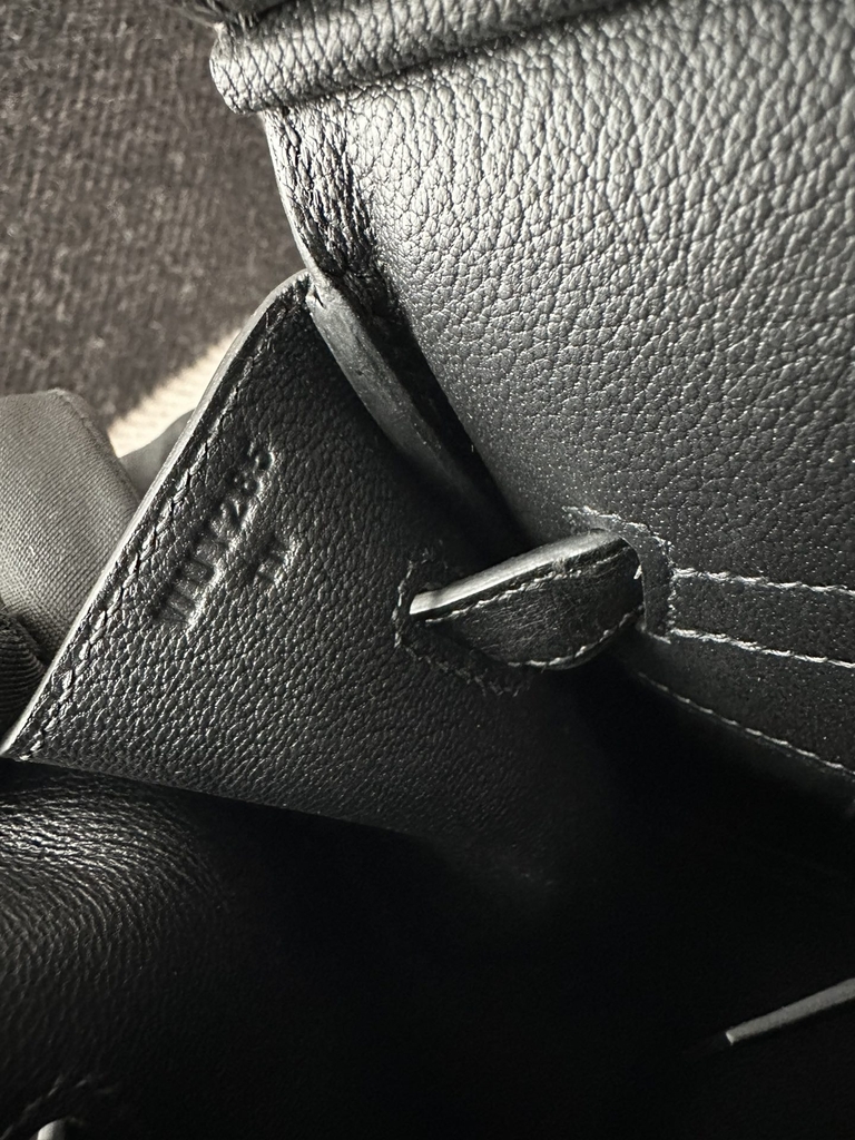Birkin 35cm Touch in Imported Klein Karoo Ostrich Leather, CC89 Noir Black with Gold Hardware