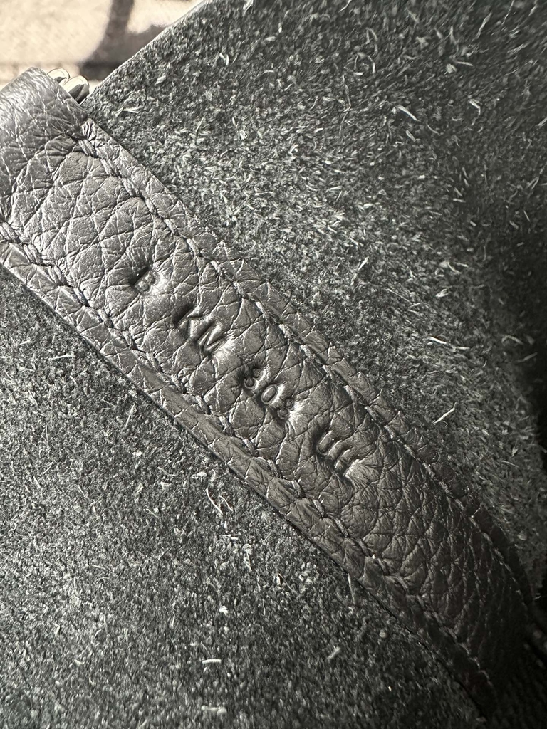 Picotin Lock 18cm Touch in Imported Clemence Leather with Matte Alligator Crocodile, CK89 Noir Black with Silver Hardware