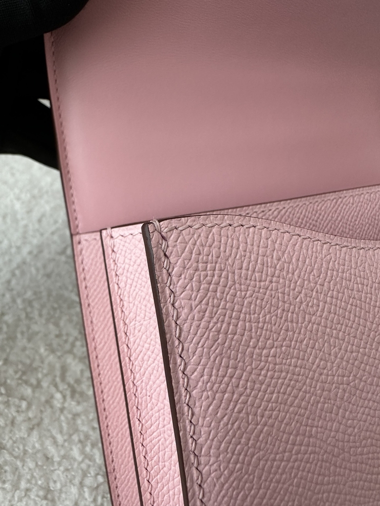 Constance 18cm Classic in Imported Epsom Leather, 3Q Rose Sakura with Gold Hardware