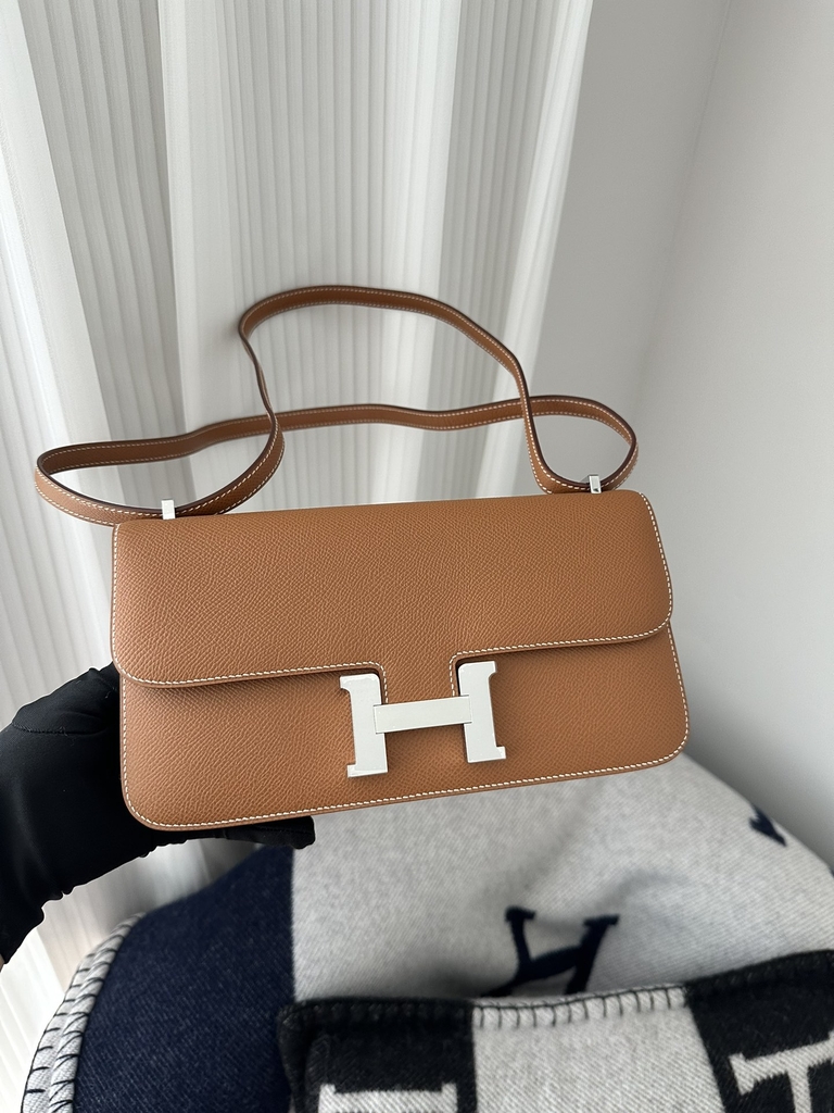 New Constance Elan in Imported Epsom Leather, CK37 Gold with Silver Hardware