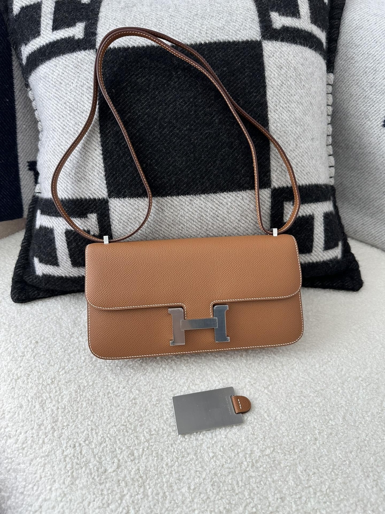 New Constance Elan in Imported Epsom Leather, CK37 Gold with Silver Hardware