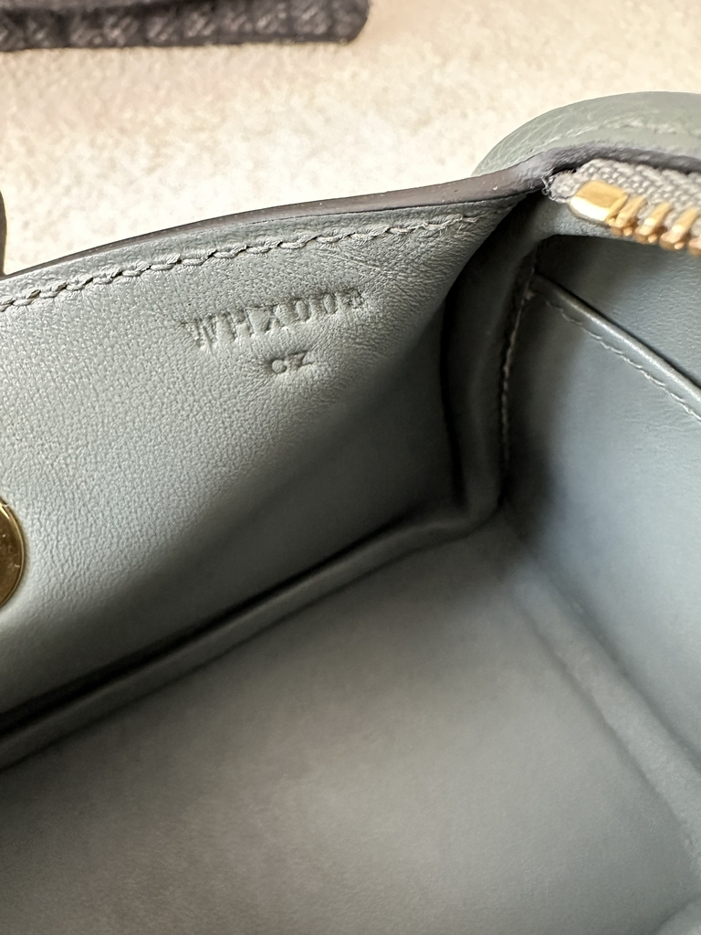 Lindy Mini TC Clemence Calfskin Leather CC63 Vert Amande Almond Green Gold Hardware