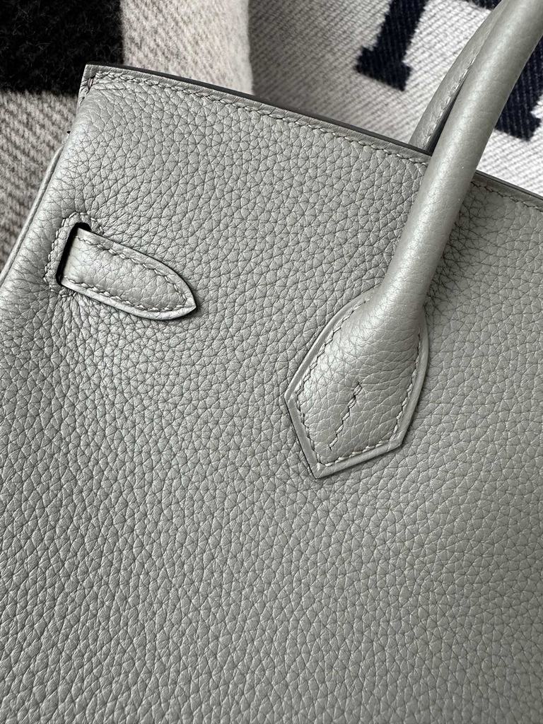 Birkin 25cm Togo Calfskin Leather 0L Gris Meyer Cloud Gray Gold Hardware