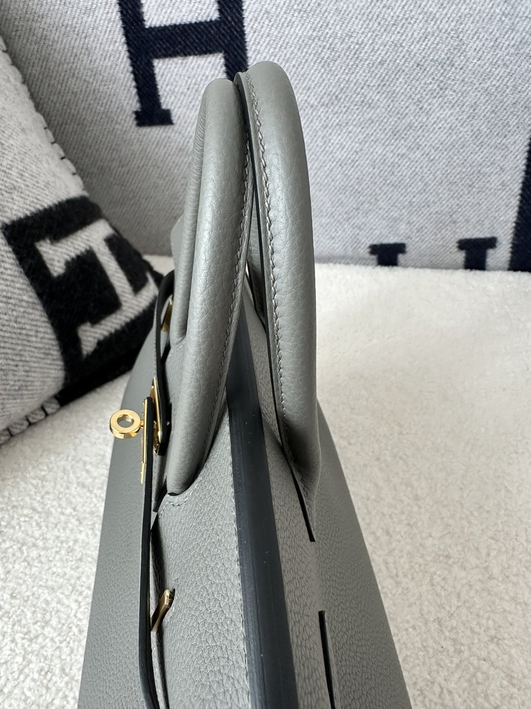 Birkin 25cm Togo Calfskin Leather 0L Gris Meyer Cloud Gray Gold Hardware