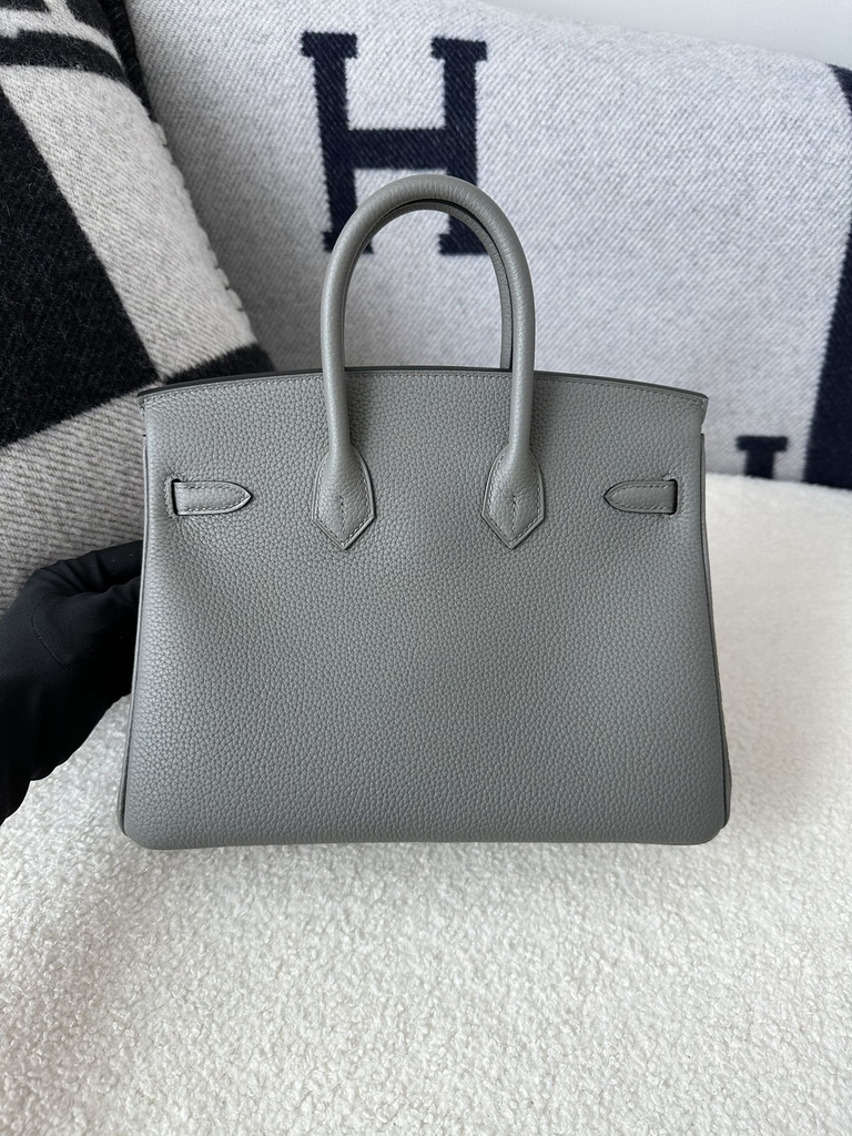 Birkin 25cm Togo Calfskin Leather 0L Gris Meyer Cloud Gray Gold Hardware