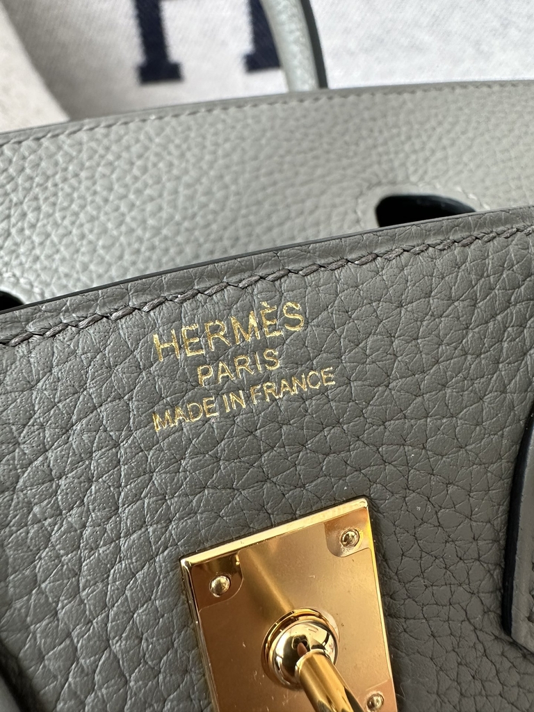 Birkin 25cm Togo Calfskin Leather 0L Gris Meyer Cloud Gray Gold Hardware