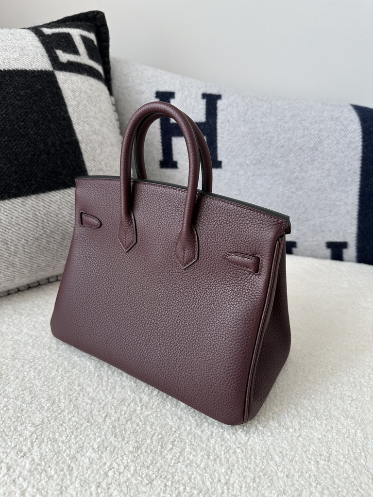 Birkin 25cm Togo Calfskin Leather 0G Rouge Sellier Saddle Red Gold Hardware