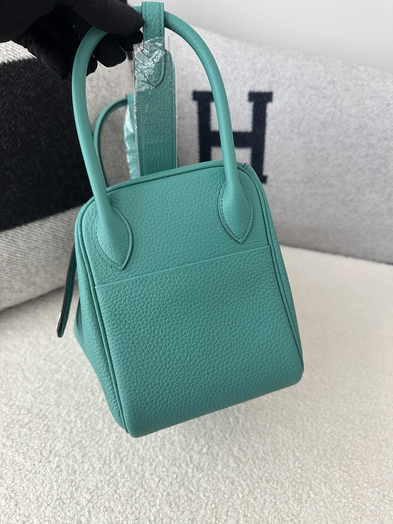 Lindy 26cm TC Clemence Calfskin Leather U1 Vert Verone Verona Green Silver Hardware