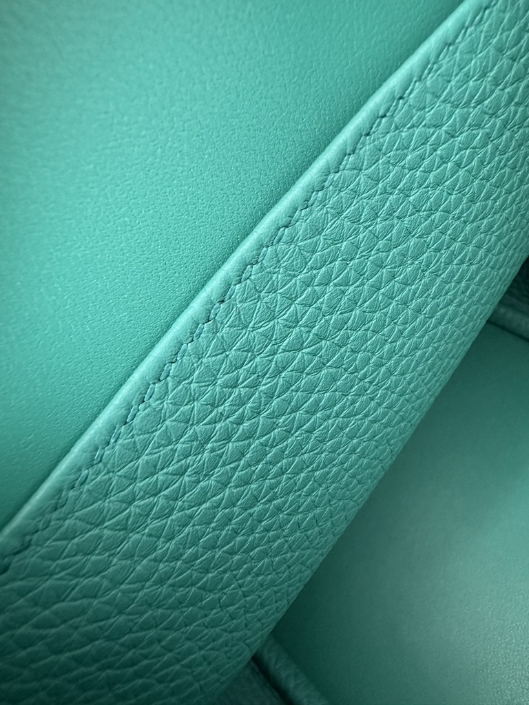 Lindy 26cm TC Clemence Calfskin Leather U1 Vert Verone Verona Green Silver Hardware