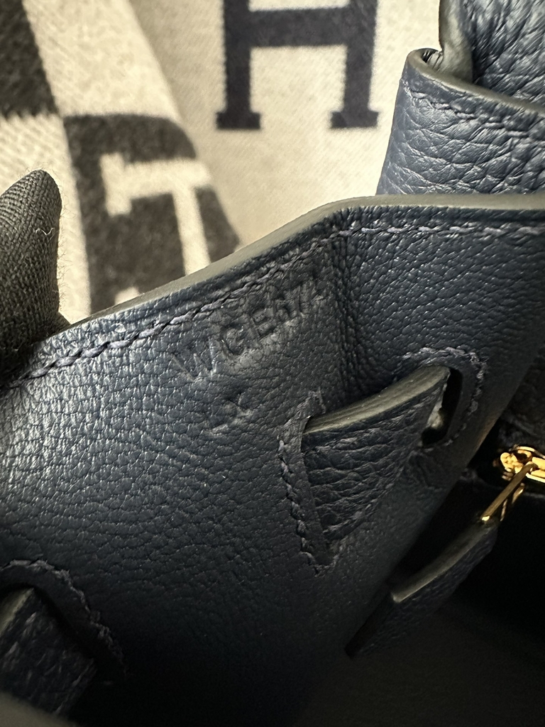 Kelly 28cm Togo Calfskin Leather CC73 Bleu Saphir Sapphire Blue Gold Hardware