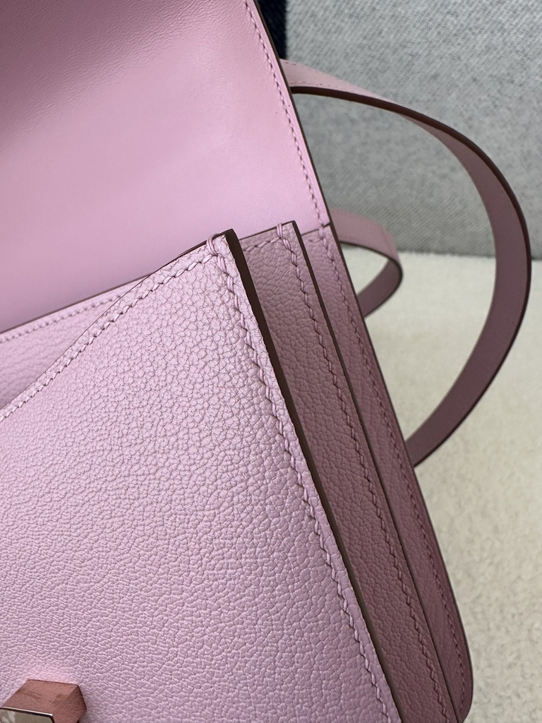 Constance 23cm Classic Chevre Goatskin Leather X9 Mauve Sylvestre Lilac Rose Gold Hardware
