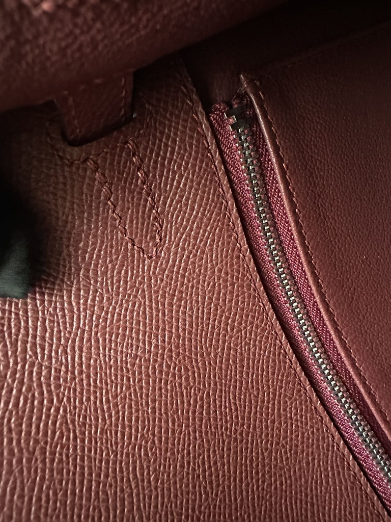 Kelly 25cm Epsom Textured Calfskin Leather CC55 Rouge H Hermès Red Silver Hardware