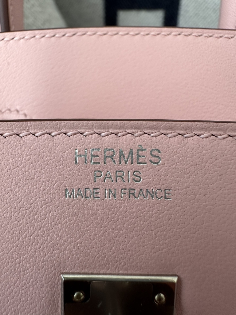 Birkin 25cm Swift Calfskin Leather 3Q Rose Sakura Pink Silver Hardware
