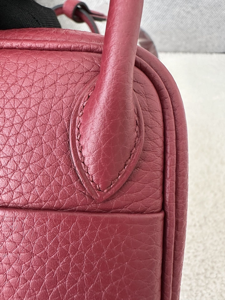 Lindy Mini TC Clemence Calfskin Leather K1 Rouge Grenade Gold Hardware