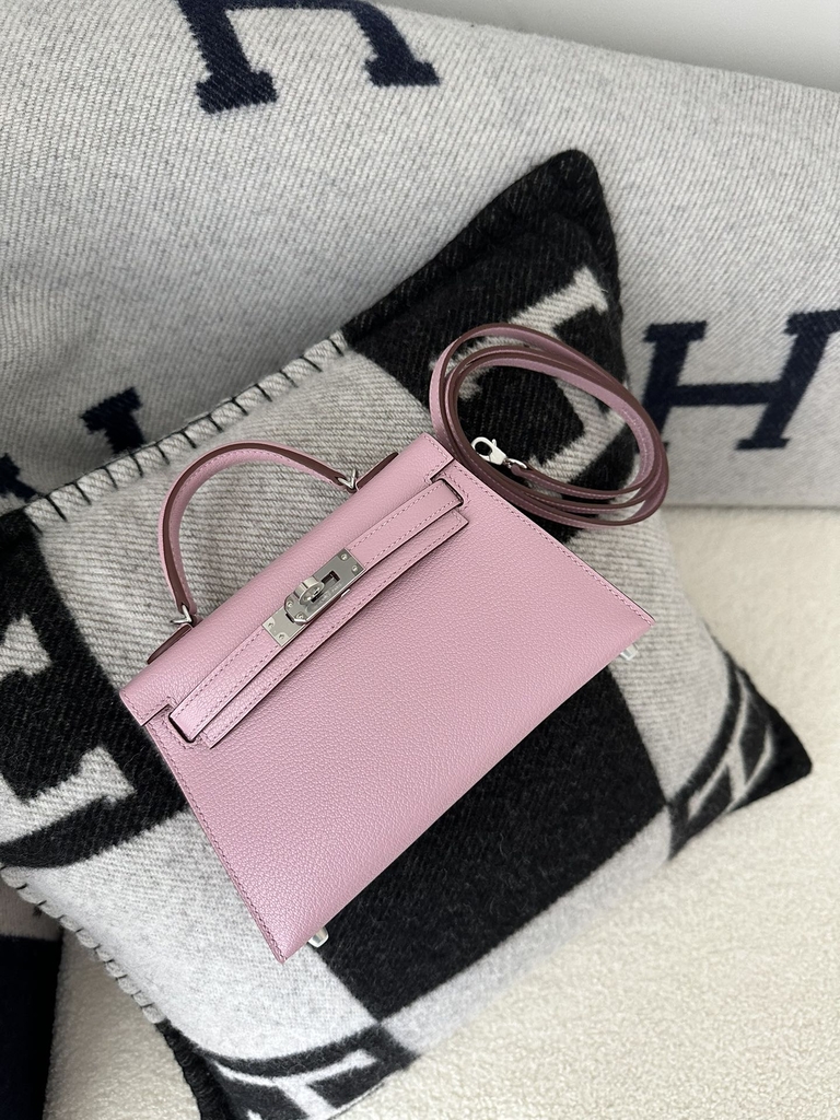 Kelly mini II evercolor X9  Mauve sylvestre silver hardware