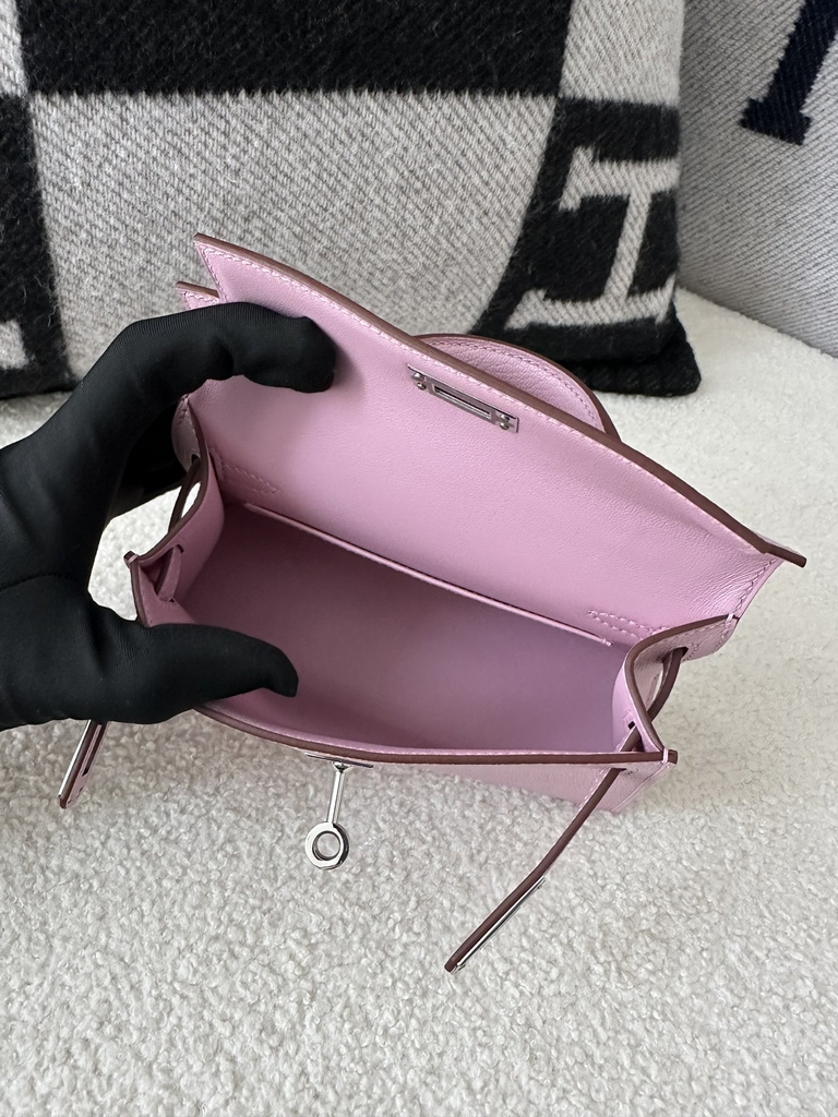 Kelly mini II evercolor X9  Mauve sylvestre silver hardware