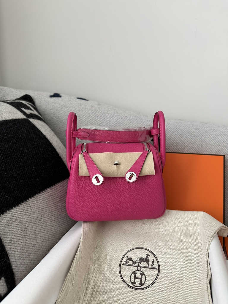 Lindy mini Tc Clemence  5R Rose Shocking silver hardware