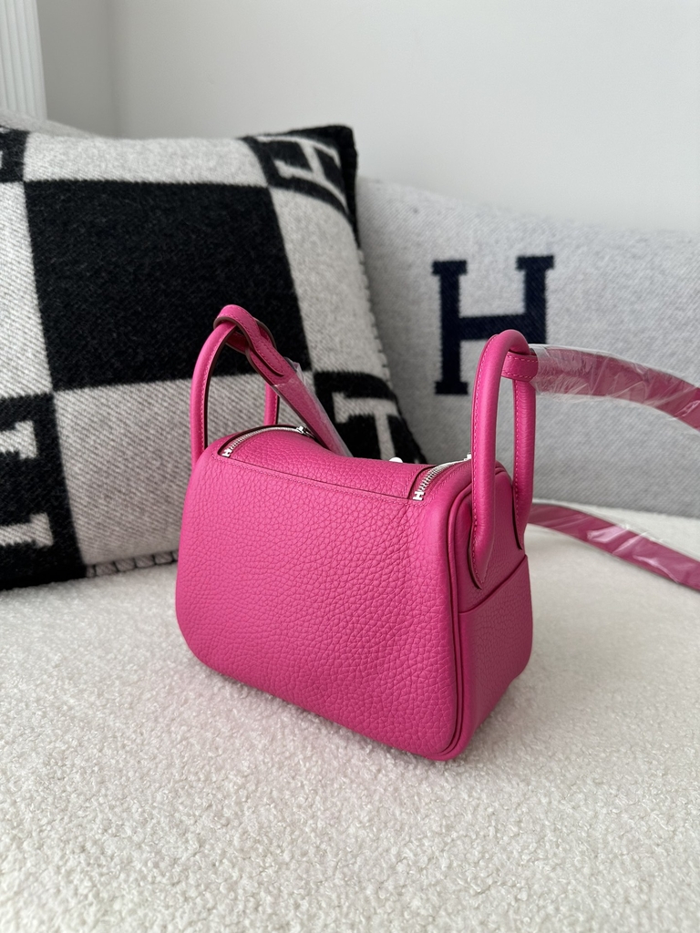Lindy mini Tc Clemence  5R Rose Shocking silver hardware