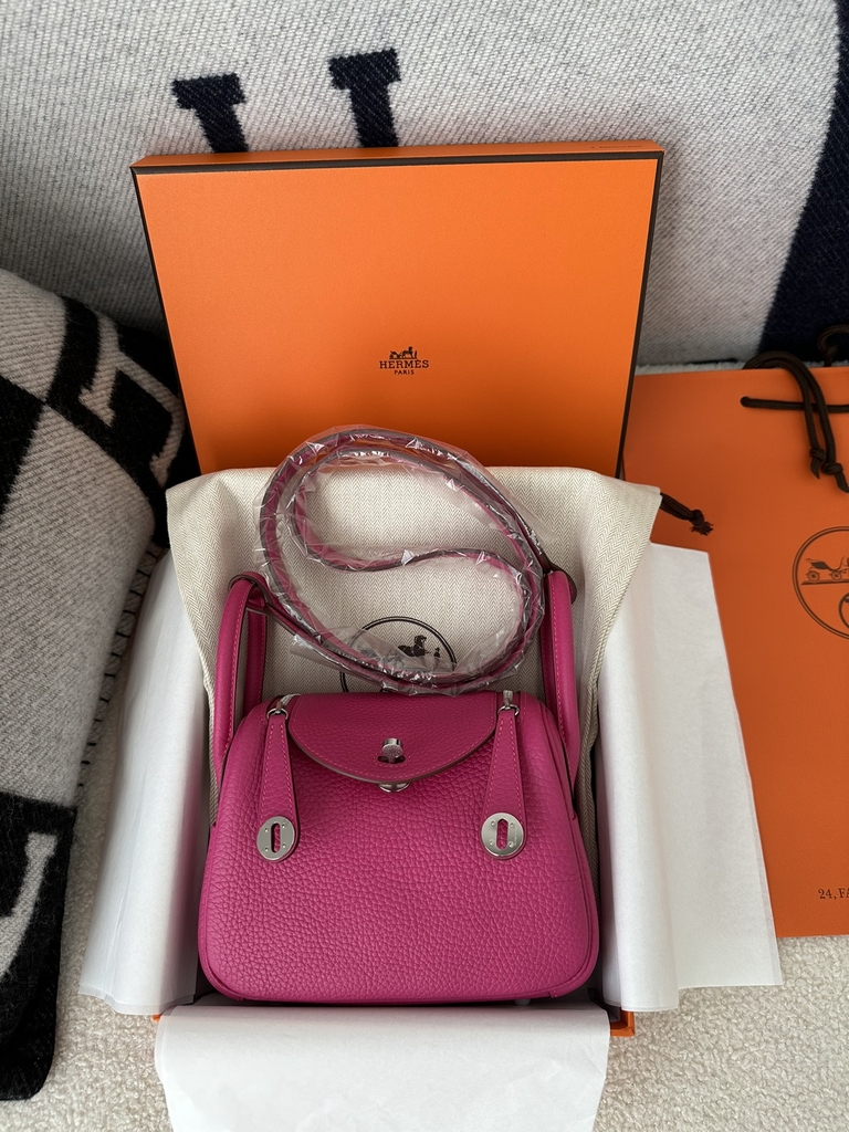 Lindy mini Tc Clemence  5R Rose Shocking silver hardware