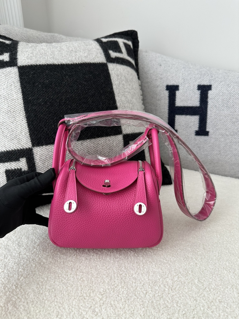 Lindy mini Tc Clemence  5R Rose Shocking silver hardware