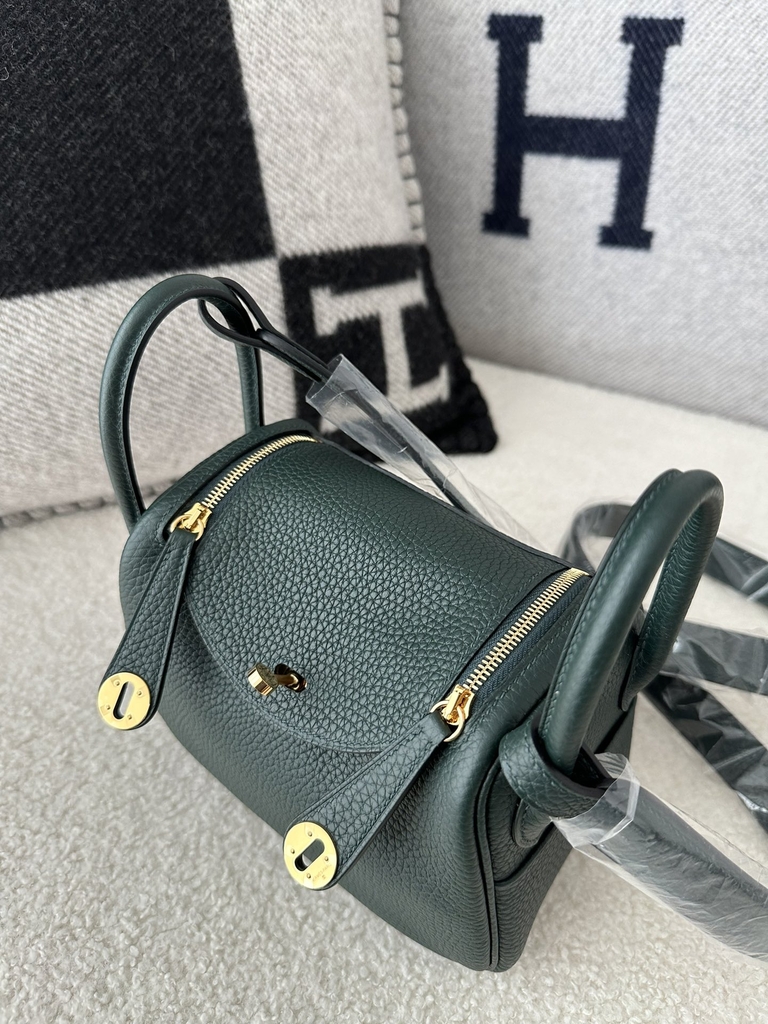 Lindy mini Tc  Clemence  6O Vert cypres  Gold  hardware