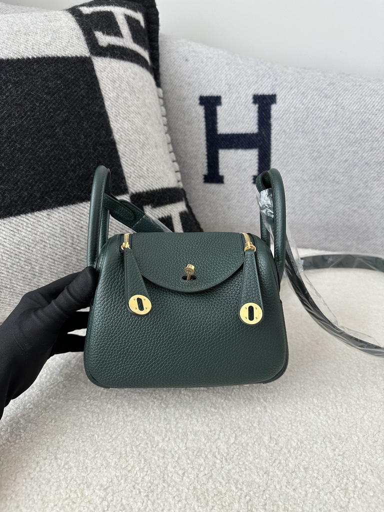 Lindy mini Tc  Clemence  6O Vert cypres  Gold  hardware